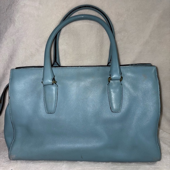 Vintage authentic Coach Legacy Chelsea Carryall - Robins Eggs Blue Leather Tote - Picture 2 of 5